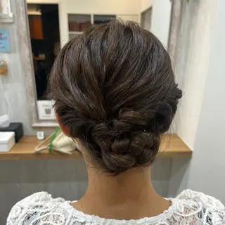 ミディアム ヘアアレンジ 桑原 りゆのヘアスタイル