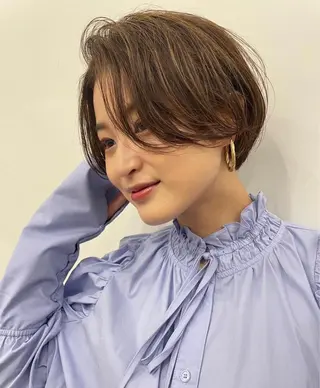 ショート カラー ヘアアレンジ 🤎カット/ブリーチ /縮毛矯正/大宮🤎のヘアスタイル