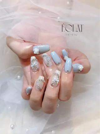 ネイル éclat nail studio（She nail studio内）所属・韓国ワンホン éclat🩵飯山のネイルデザイン