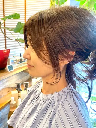 セミロング La shic所属・荒木洋一/髪質改善/ 酸性ストレートのヘアスタイル