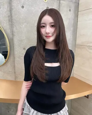 ロング カラー 韓国ヘア🇰🇷 レイヤー/芝春樹のヘアスタイル