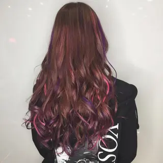 ロング カラー AMI ウルフパーマ/メンズのヘアスタイル