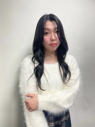 ロング カラー MIREI /韓国風 /大阪美容室のヘアスタイル