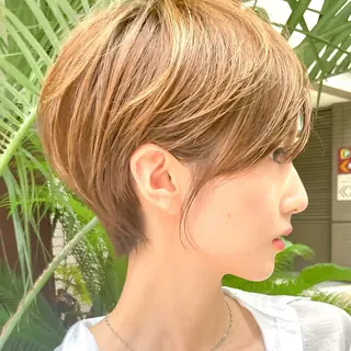 ショート カラー レイヤー/韓国ヘア /顔周り/大久保貴之のヘアスタイル