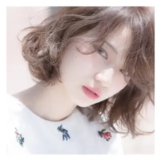 セミロング カラー ba-boo 広島のヘアスタイル