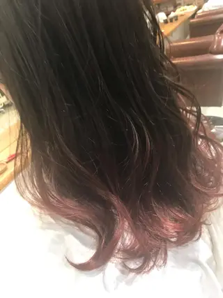 ロング カラー パーマ ヘアアレンジ メンズ キッズ Forest. -髪質改善-のヘアスタイル