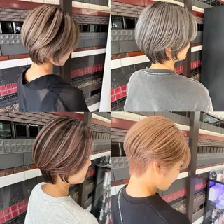 ショート カラー ショート×ブリーチ 🪞問屋町/yujiのヘアスタイル