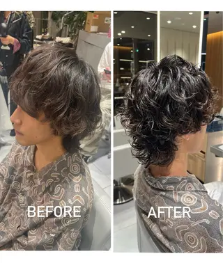 パーマ メンズ kako ショート ボブのヘアスタイル