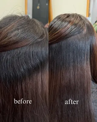 ロング パーマ 艶カラーヘアアレンジ 縮毛矯正🍓ひふみのヘアスタイル