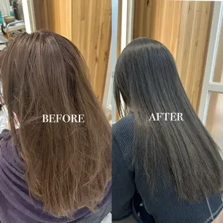 ロング oto🎀×美髪× シースルー前髪🤍のヘアスタイル