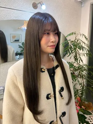 ロング リン🔔ボブ cut ベージュカラー🤎のヘアスタイル