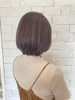 ミディアム カラー とびまつ /ショート/脱白髪染のヘアスタイル