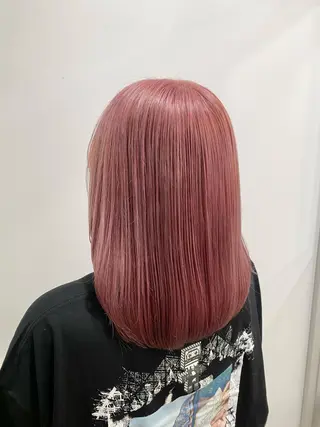 セミロング カラー たなか もえなのヘアスタイル