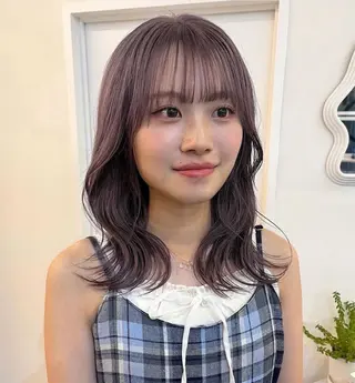 ミディアム カラー tomu/天神大名/ 透明感カラー🐧のヘアスタイル