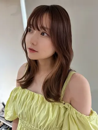 ロング カラー fiica/髪質改善 田畑/縮毛矯正のヘアスタイル