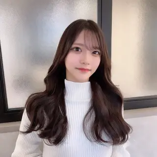 ロング カラー &chaLme   心斎橋所属・emi/髪質改善/ 韓国風/艶カラーのヘアスタイル