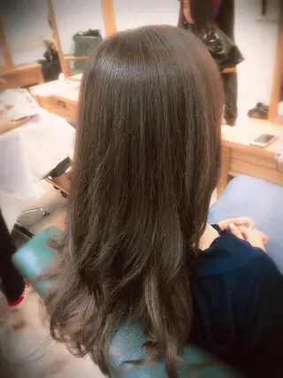 セミロング カラー 菊池 貢平のヘアスタイル