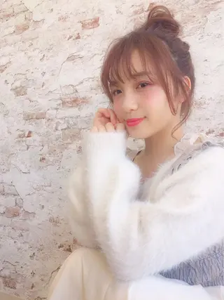 セミロング ヘアアレンジ 當間 大知のヘアスタイル