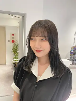 セミロング カラー 🪞透けhair 🪞honokaのヘアスタイル