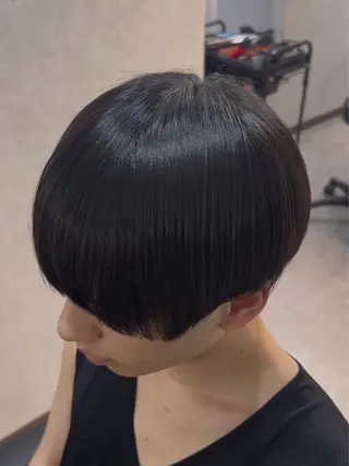 ショート メンズ 曲がる縮毛矯正/ 髪質改善/札幌大通りのヘアスタイル