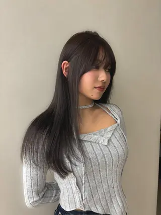 ロング カラー COA  ginza所属・🫧無料カットモデル 韓国透明感カラー🫧のヘアスタイル