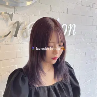 セミロング レイヤーカット🩵 盛れ顔周り/Miuのヘアスタイル