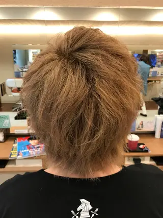 ミディアム カラー メンズカット/パーマ 深浦　庄晴のヘアスタイル