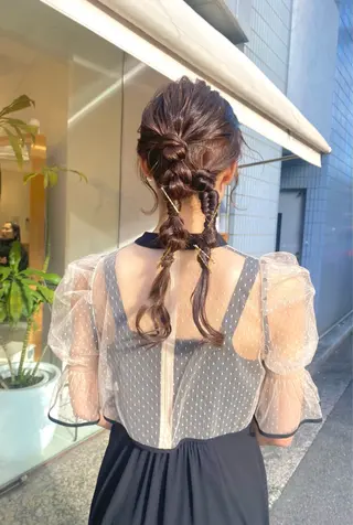 ヘアアレンジ 安永 涼のヘアスタイル