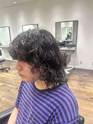 パーマ メンズ patou烏丸所属・パーマモデル募集⛓️ Patou森口望愛のヘアスタイル