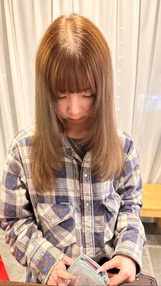 セミロング カラー ヘアアレンジ cecil hair 難波店所属・髪質改善透明感カラー /SHOGO☀️のヘアスタイル