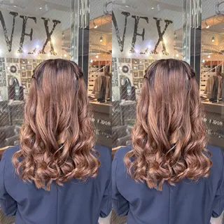 セミロング ヘアアレンジ ☻モエカ/ハイトーン アレンジ☻のヘアスタイル