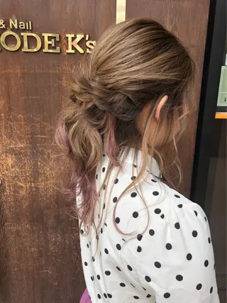 ロング カラー ヘアアレンジ MODE K's松原 YUMIのヘアスタイル