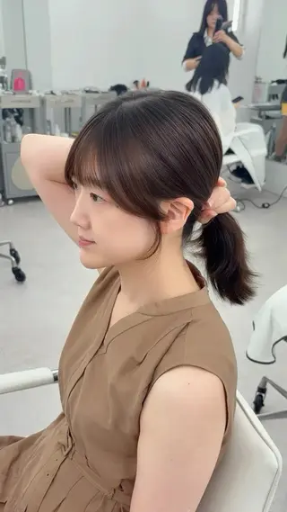 ロング カラー 韓国ヘア/レイヤー/ 顔まわり足立遥奈のヘアスタイル