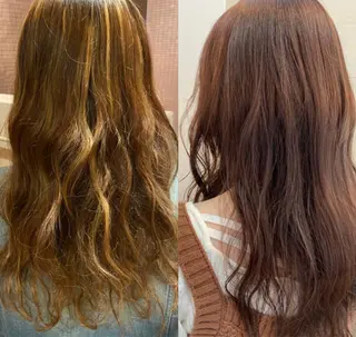 ロング カラー あやめ【顔まわり/レ イヤー/柔らかカラ】のヘアスタイル