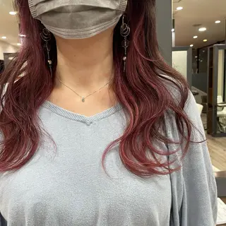 ロング カラー たなか りなのヘアスタイル