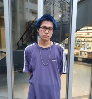 ショート カラー メンズ メンズパーマ/ブリー チ/motokiのヘアスタイル