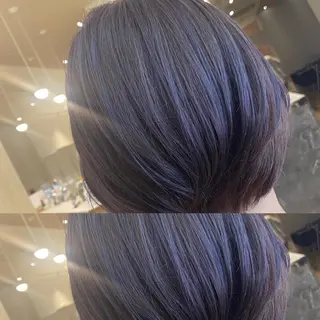 セミロング カラー AVANCE京橋所属・ハイトーンヘア/ 島崎　タクミのヘアスタイル