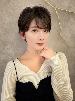 ショート 縮毛/美髪/レイヤー ボブレイヤー/小原のヘアスタイル