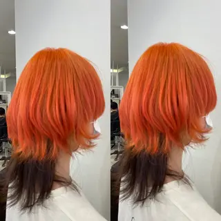 ショート カラー ヘアアレンジ メンズカット/波巻き TAKUMAのヘアスタイル