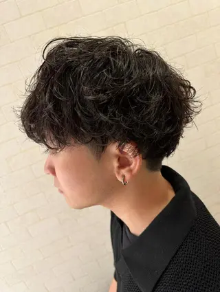 ショート パーマ ヘアアレンジ メンズ 💈メンズ特化 美容師サキ💈のヘアスタイル