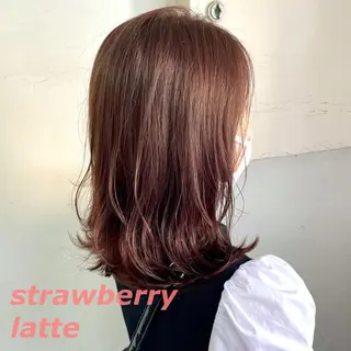 ミディアム カラー 切りっぱなしボブ ソノキユウカのヘアスタイル