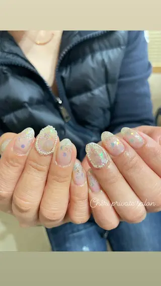 カラー ネイル Chérinail 爪のお手入れのネイルデザイン