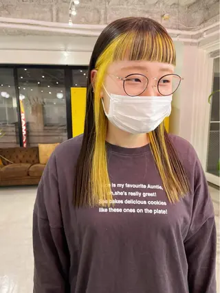 セミロング カラー パーマ 💖美髪改善💖 辻未侑のヘアスタイル