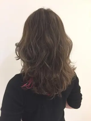 セミロング カラー シールエクステ⭐️ オオミタクヤのヘアスタイル