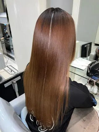 ロング 縮毛矯正/髪質改善/ ブリーチ/東陽町✨のヘアスタイル