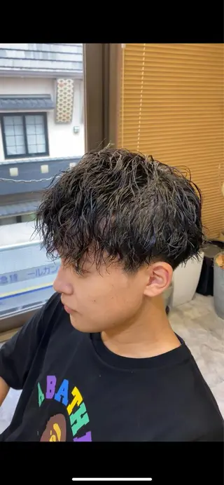 ショート パーマ ヘアアレンジ メンズ 杉村 一輝のヘアスタイル