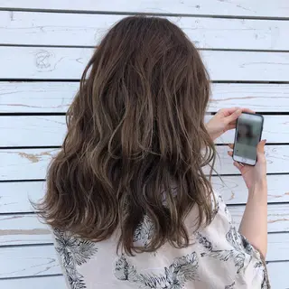 セミロング カラー ヘアアレンジ CREAPY所属・CREAPY　日向野 利菜のヘアスタイル