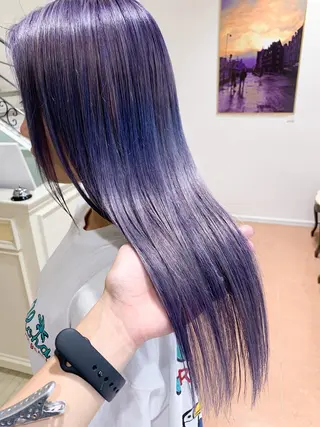 セミロング 🍀ケアブリーチ カラー🍀坂井のヘアスタイル