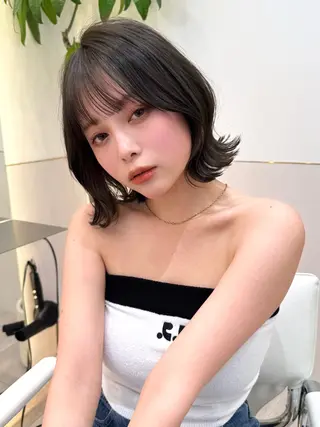 ミディアム 新宿/髪質改善/ボブ 韓国レイヤー大重聖斗のヘアスタイル