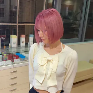 ショート カラー ケアブリーチカラー ✨️透明感カラーのヘアスタイル